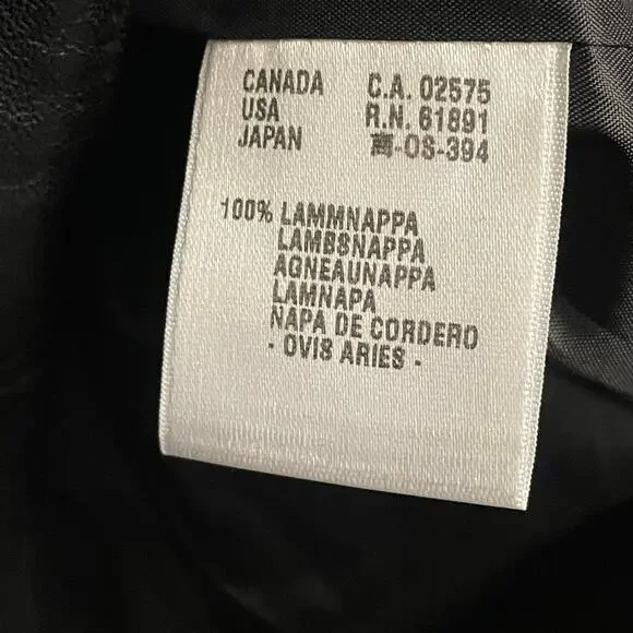 Escada Black Lambs Nappa Leather Jacket Button Front Long Womens 40 / US 10